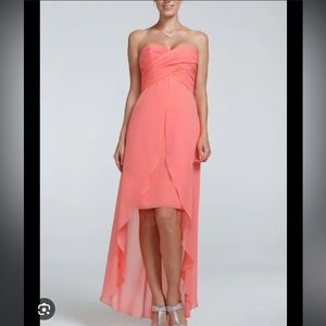 David’s Bridal Coral dress